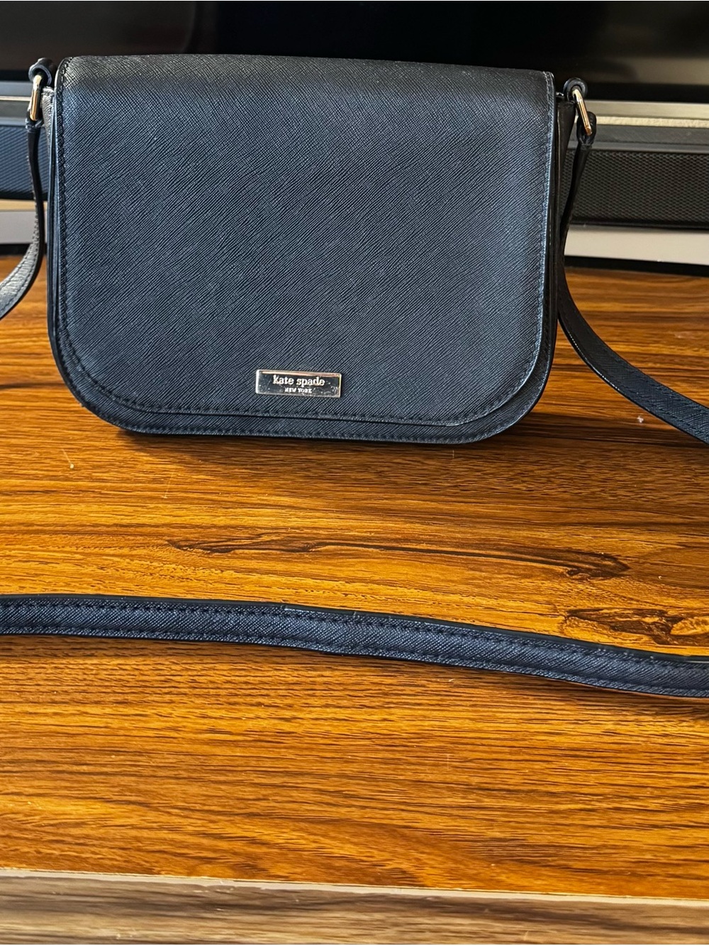 kate spade Black Saffiano Crossbody Bag
